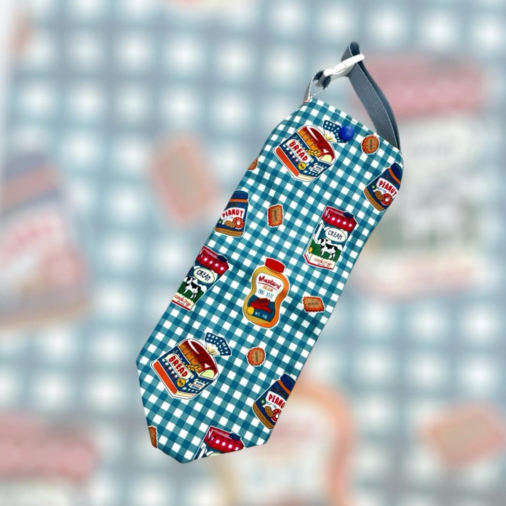 防水遮袋 - 日式早餐麵包布 啪鈕款