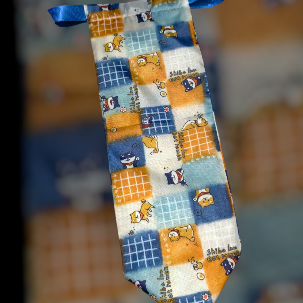 防水遮袋 - 格仔狗狗款 捲口款