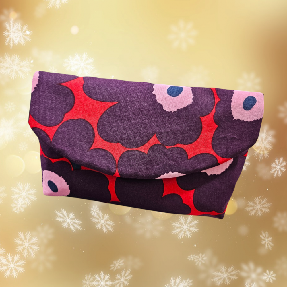 Marimekko 紅底紫花利是袋 雜物袋