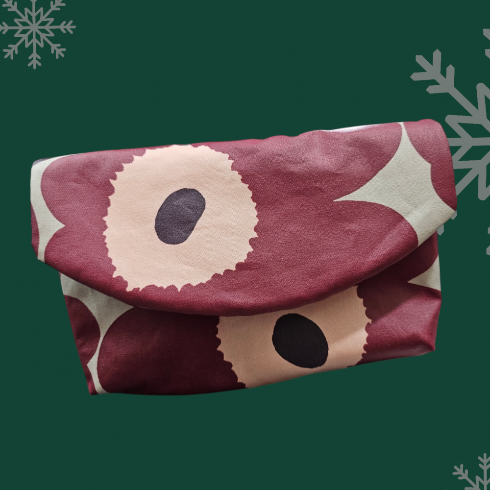 Marimekko 深紅花防水利是袋 雜物袋