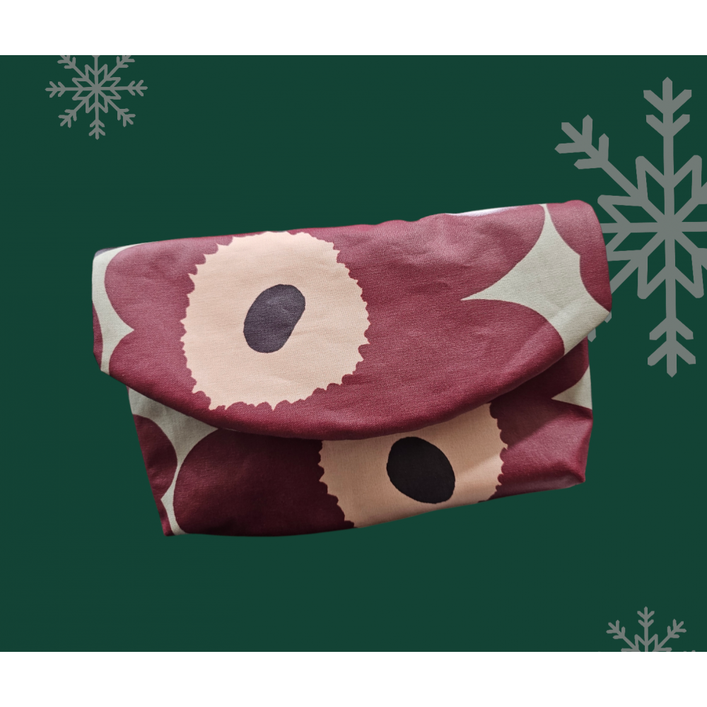 Marimekko 深紅花防水利是袋 雜物袋